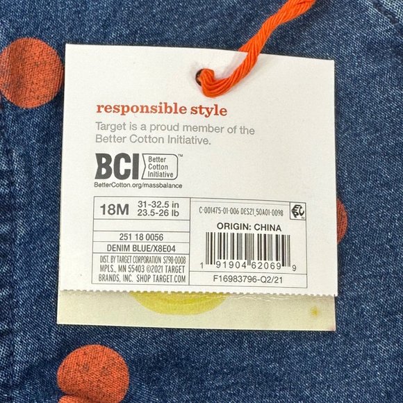 Christian Robinson Boy's Sz 18 Month Microscope Embroidered Overalls Blue Orange - Picture 6 of 16